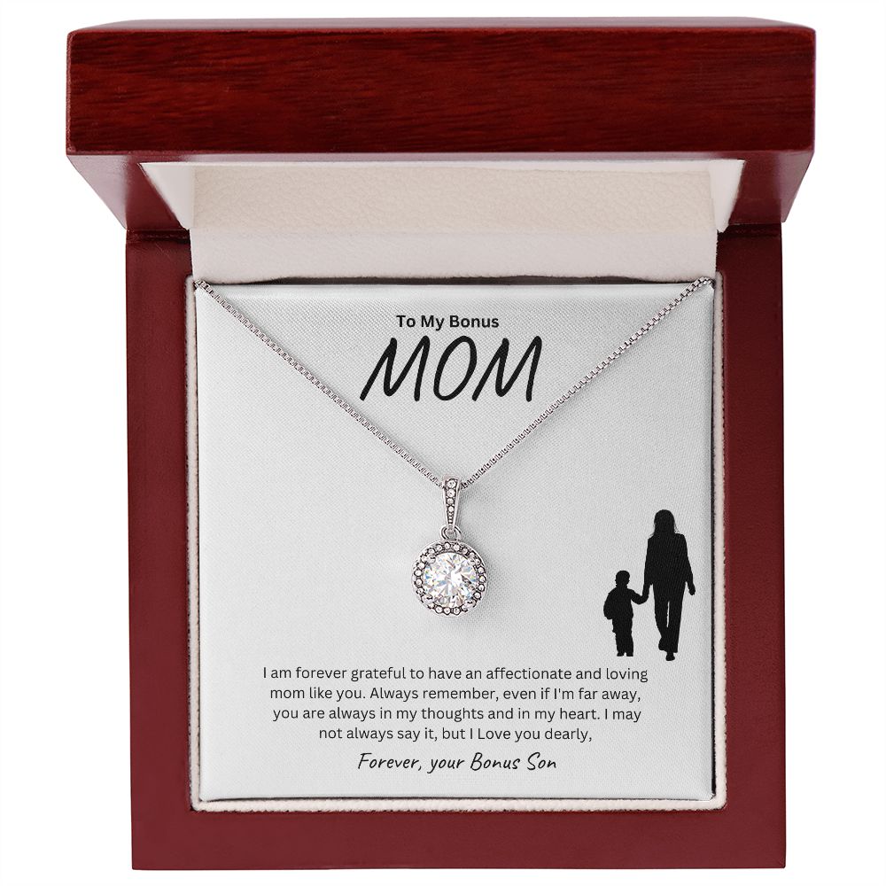 To my Bonus Mom, You're always in my heart Eternal Hope Necklace