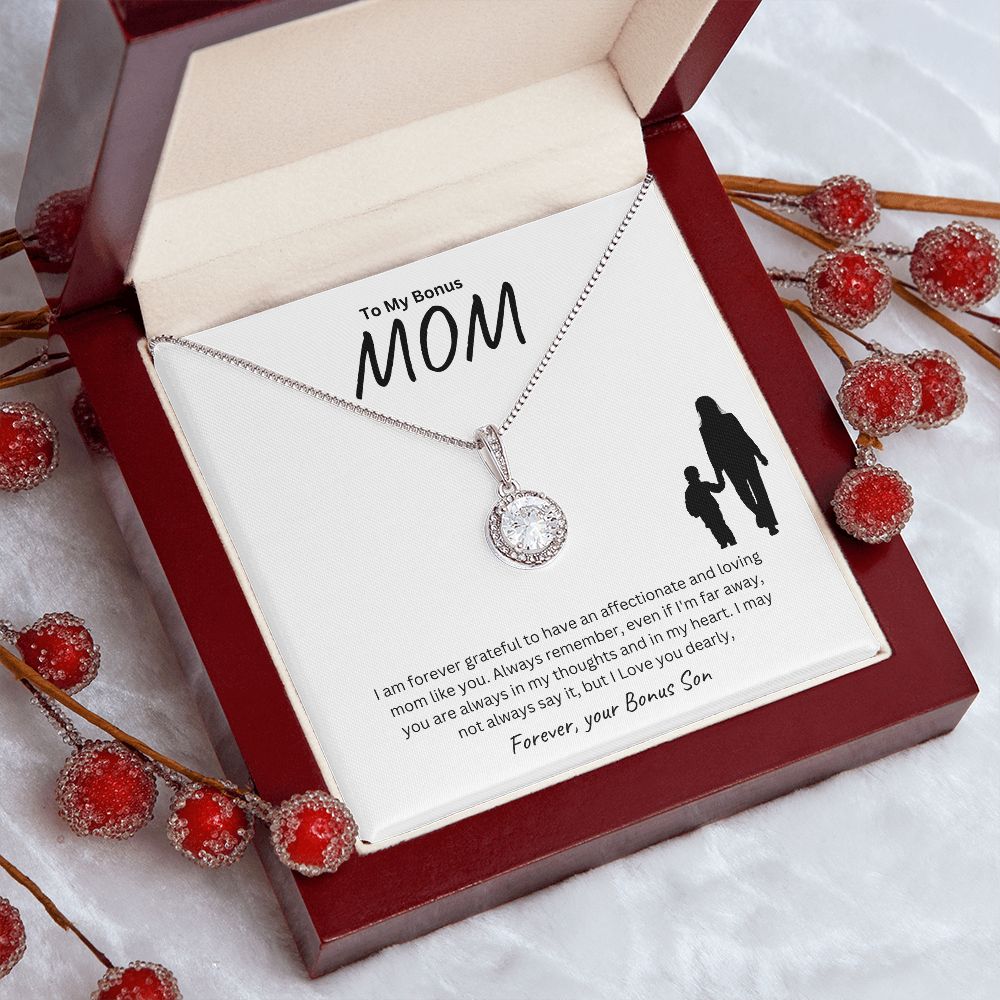To my Bonus Mom, You're always in my heart Eternal Hope Necklace