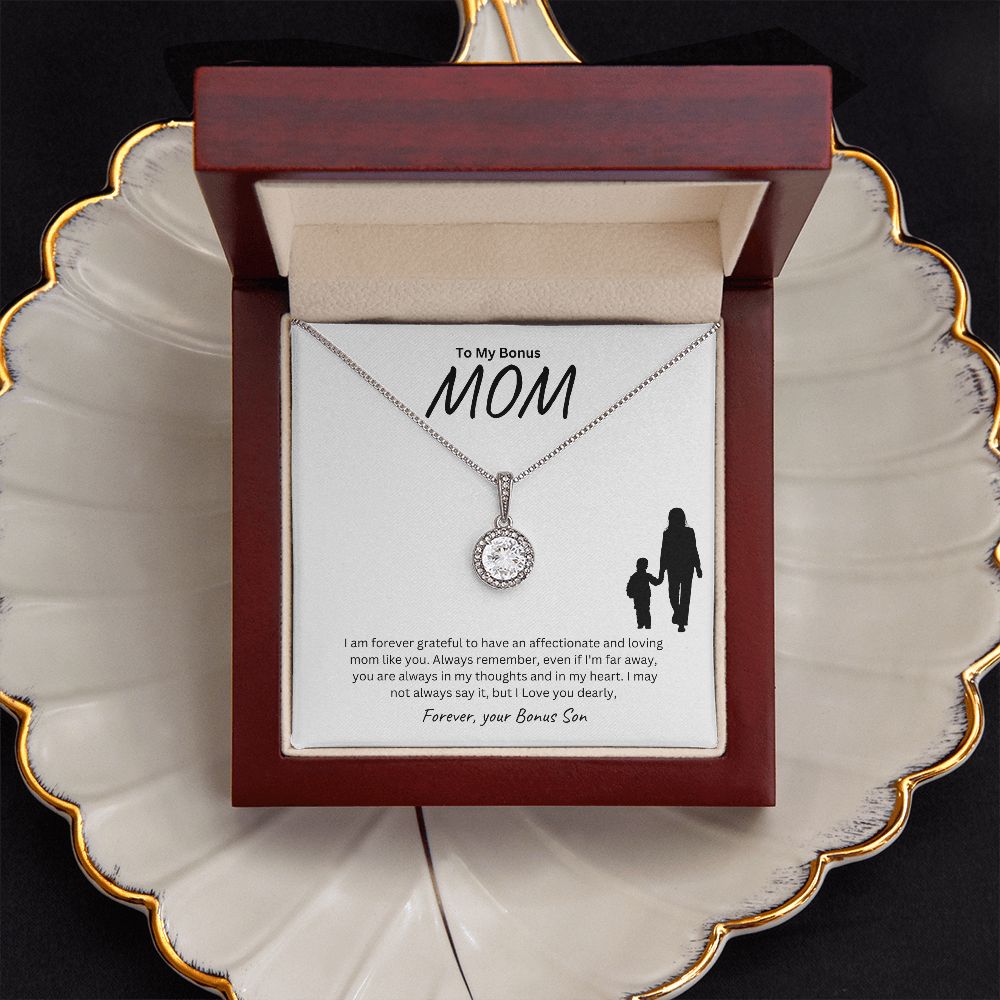 To my Bonus Mom, You're always in my heart Eternal Hope Necklace