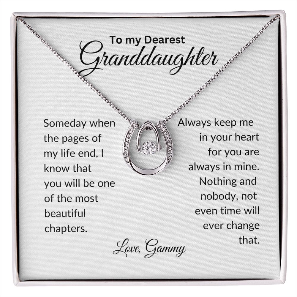 To My Granddaughter | Always Keep Me In Your Heart |  Lucky In Love Necklace