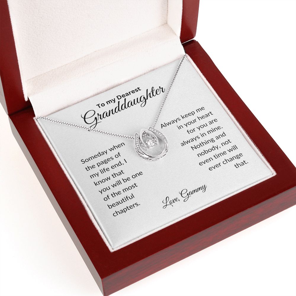 To My Granddaughter | Always Keep Me In Your Heart |  Lucky In Love Necklace