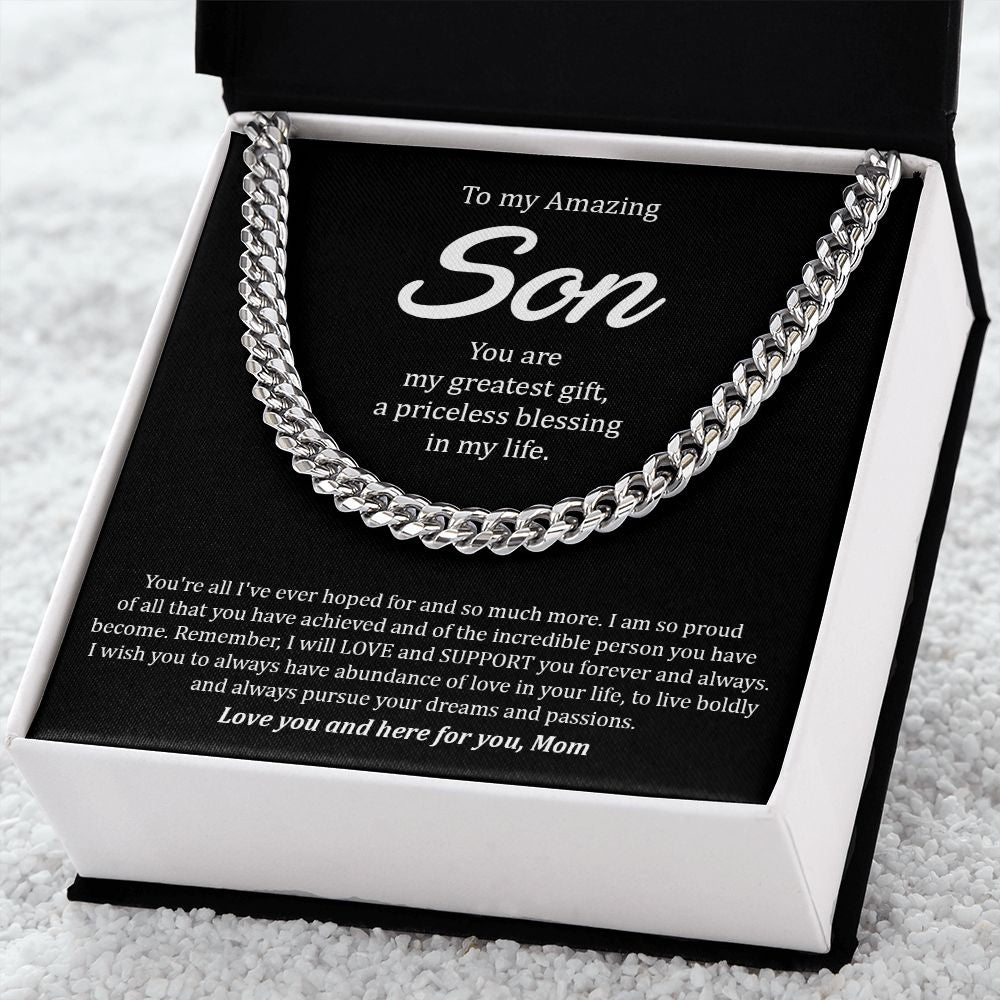 My Amazing Son | My Greatest Gift - Cuban Link Chain