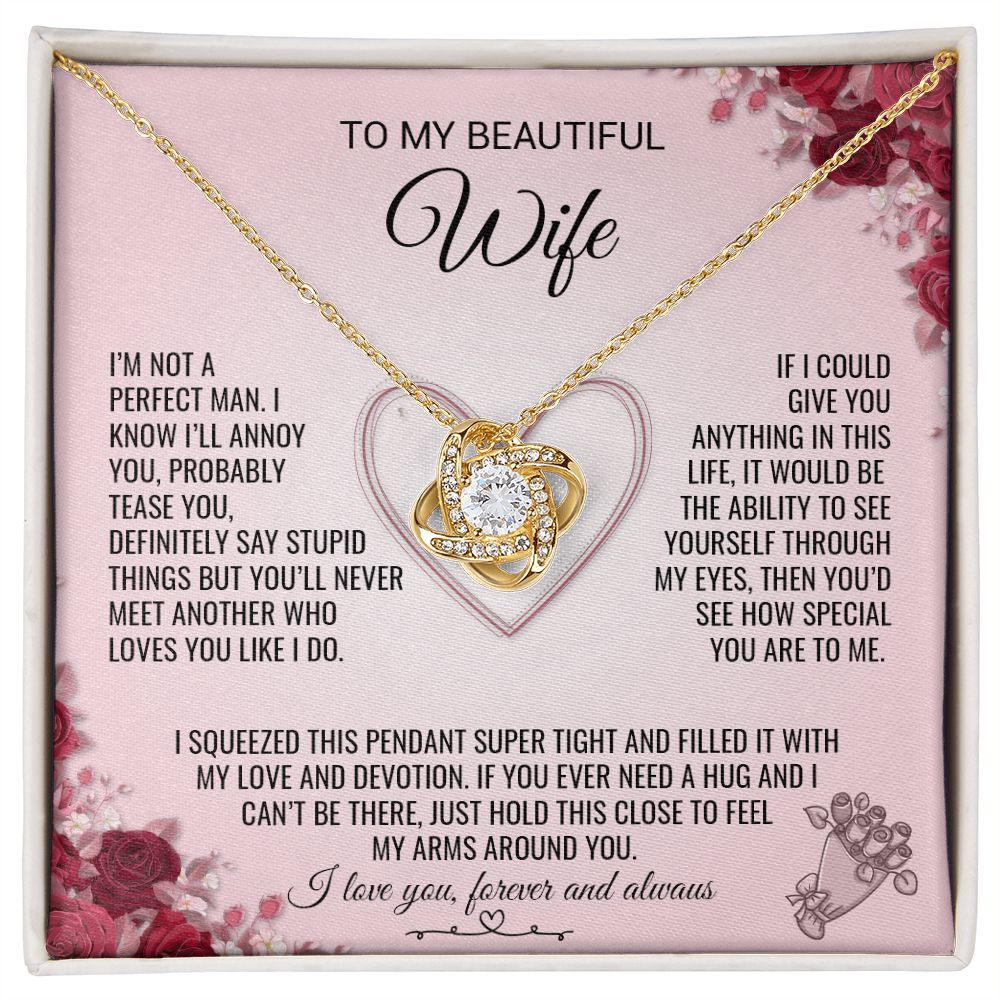 My Beautiful Wife | You Are Special - Love Knot Necklace