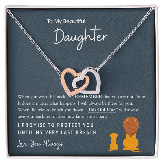To My Beautiful Daughter | Interlocking Hearts Necklace