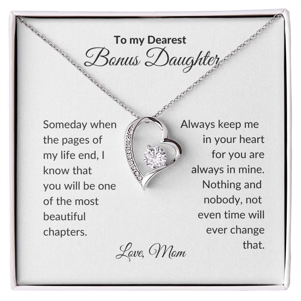 To my Bonus Daughter, Forever love Necklace