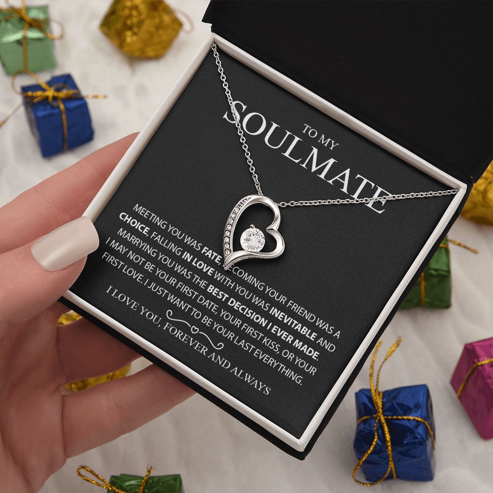 To My Soulmate | Meeting You Was Fate | Forever Love Necklace