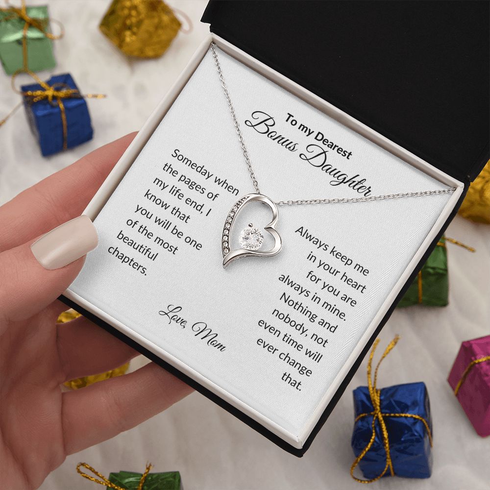To my Bonus Daughter, Forever love Necklace