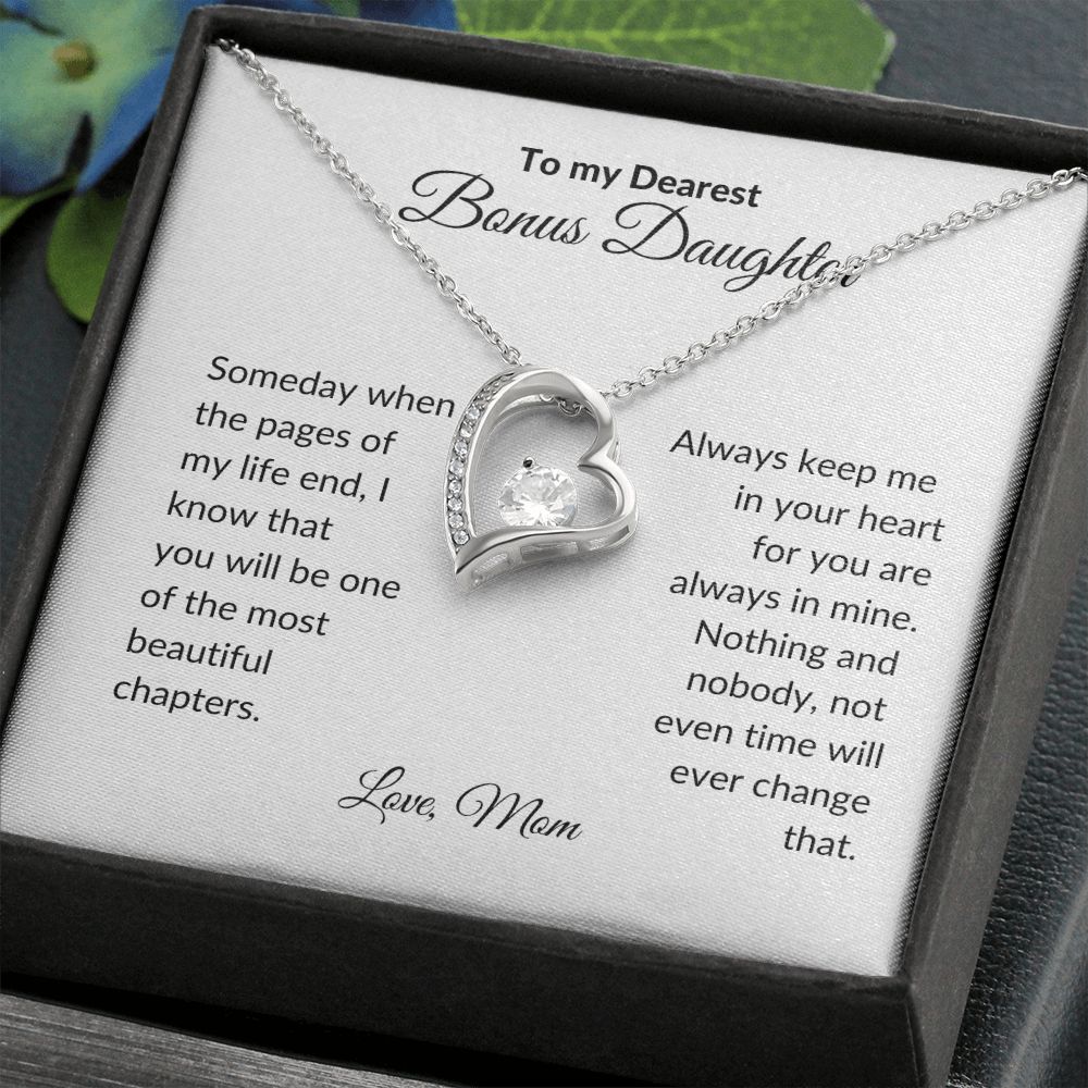 To my Bonus Daughter, Forever love Necklace