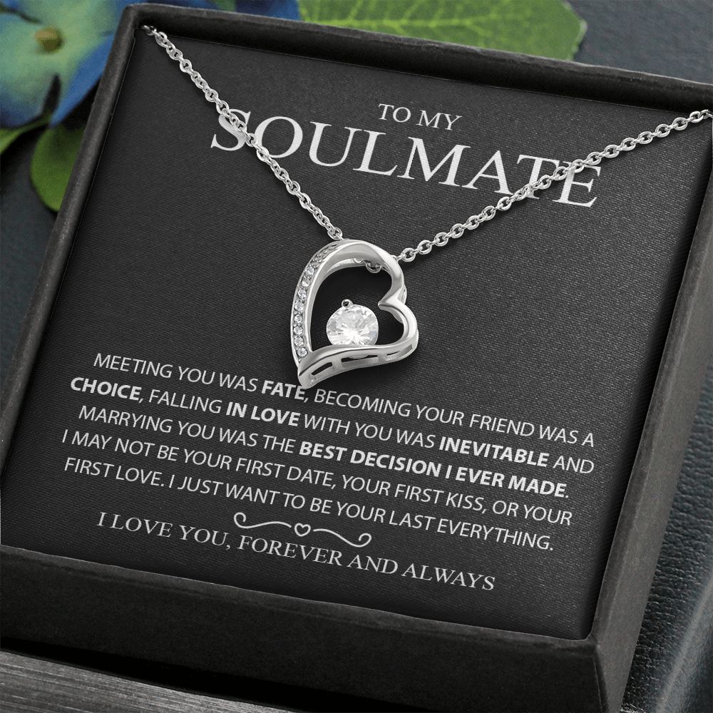 To My Soulmate | Meeting You Was Fate | Forever Love Necklace