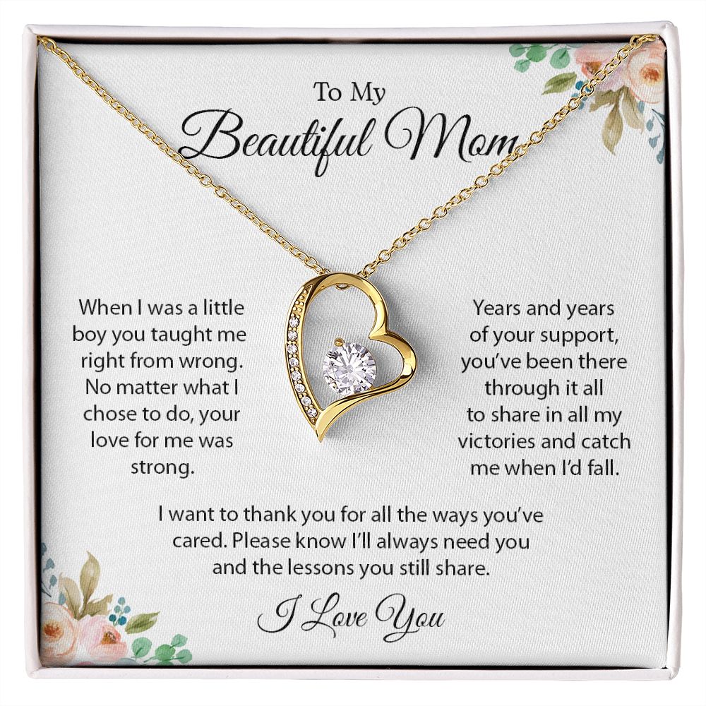 My Beautiful Mom| Thank you - Forever Love Necklace