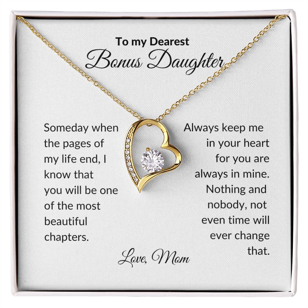 To my Bonus Daughter, Forever love Necklace
