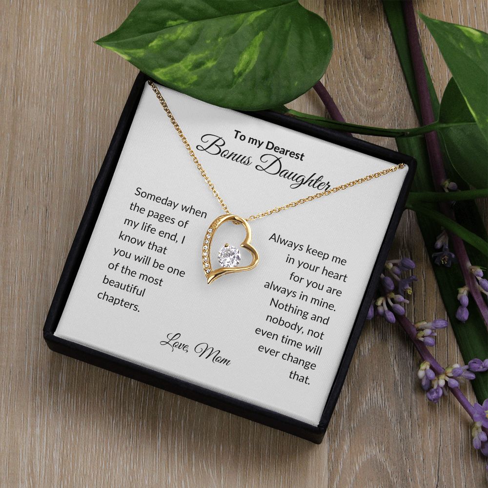 To my Bonus Daughter, Forever love Necklace