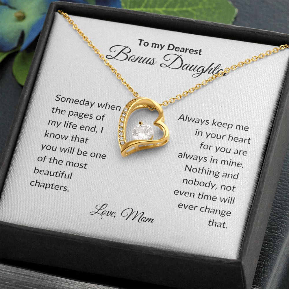 To my Bonus Daughter, Forever love Necklace